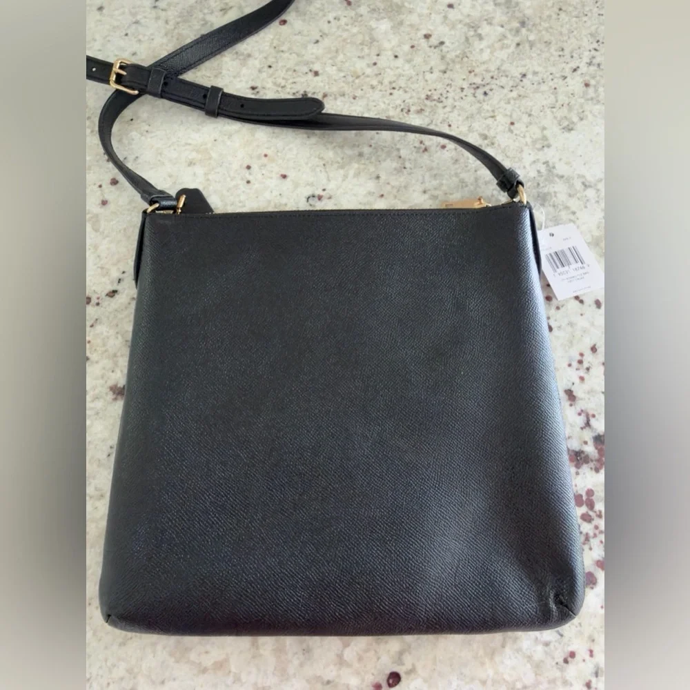 Coach Crossbody Purse Black Leather NWT - Picture 2 of 16